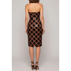 RETROFÊTE Jacqueline Sequin Dress, Black/Pink, Small thumbnail 4
