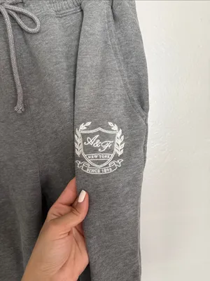 Abercrombie & Fitch Gray pull on Drawstring Jogger Sweatpants with pockets thumbnail 4