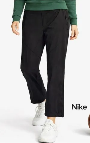 Nike Pants Womens Size L Black Zip Pockets Zip Away Hem Mid Rise Sports Comfort thumbnail 1