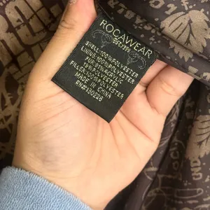 RocaWear 2000s Women's Brown Roc Out Puffer Jacket Y2K‎ Full Zip Small thumbnail 5