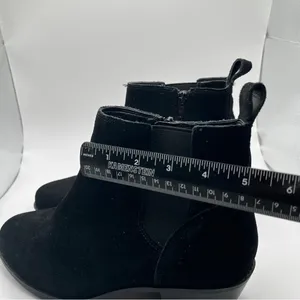 NWOB vionic water repellent suede ankle boots roseland black suede size 7 thumbnail 6