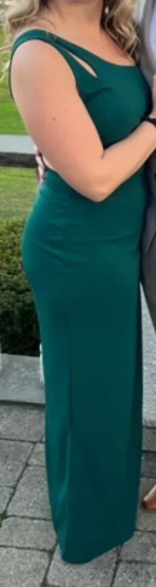 Lulus Green One Shoulder Maxi Dress 💚 L NWT  thumbnail 1