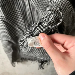 Vilagallo Checked Fringe Zip Up Wool Dress Black White Houndstooth Size 36 US‎ 4 thumbnail 2