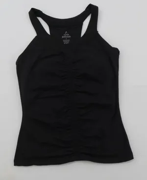 Prana Womens Black Racerback Yoga Tank‎ Top Size S Made in USA Activewear thumbnail 1