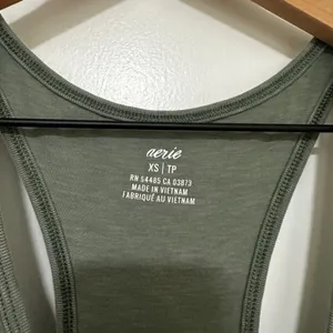 Aerie | Women's Olive Green Smocked Racerback Jogger Jumpsuit, Size XS thumbnail 8