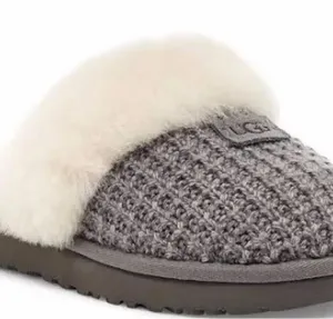 UGG Knit Shearling Slide - Gray & Cream thumbnail 1