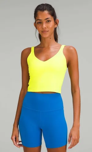 Lululemon Align Nulu Crop Tank‎ Top Electric Lemon Yellow Size 4 thumbnail 1