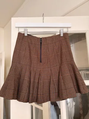 Alice + Olivia Zona Plaid Godet Mini Skirt thumbnail 5