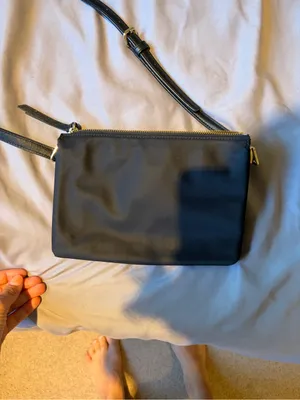 kate spade Black Nylon Crossbody with Gold Plaque thumbnail 4