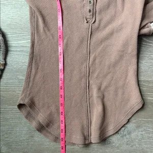 Free people alpine ski lodge cuff thermal in mushroom combo thumbnail 8