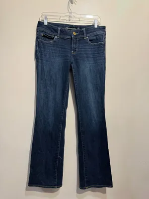 American Eagle Slim Boot Stretch Jeans Regular Dark Wash  Size 8 thumbnail 3