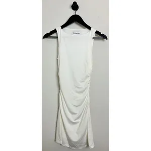 PRINCESS POLLY Eklund Ruched Jersey Minidress in White Size US 2 thumbnail 4