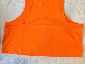 Lululemon Open-Back Cropped Training Tank Top - Vibrant Orange thumbnail 4