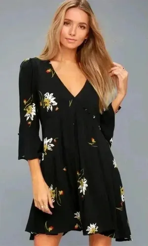Free People Time On‎ My Side Crepe Mini Dress size s thumbnail 1