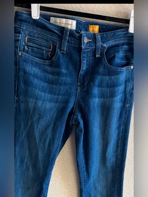 Anthropologie Dark Blue Bootcut Jeans size 27 cowgirl‎ coastal festival casual thumbnail 3