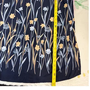 Vintage Jamie Brooke‎ Woman Navy Floral Rayon Sleeveless Maxi Dress 18W Boho thumbnail 5