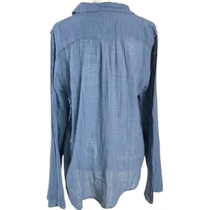 Free People FP One Mila Shirt Blue Ethereal Dainty Romantic Lace Gauze Small thumbnail 12