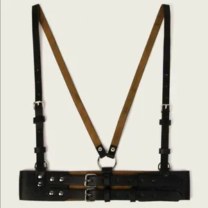 Black Double Underbust Harness Suspender Belt New thumbnail 3