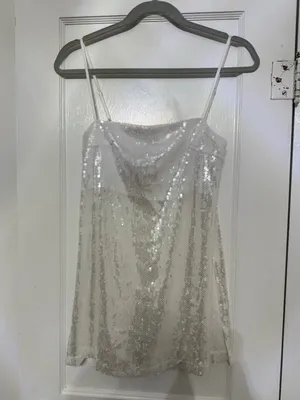 White Sequin Maxi Skirt Set thumbnail 2
