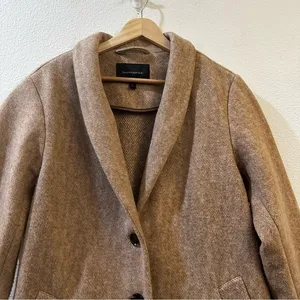 Banana Republic Shawl Collar Coat in‎ Oatmeal Heather Size Small thumbnail 4