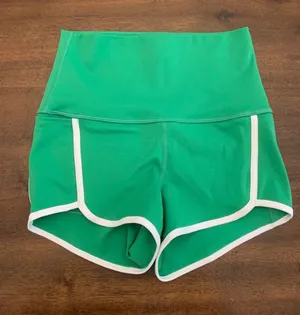 Free People FP Movement Island Time Shorts Women’s Small Green Spandex Biker thumbnail 1