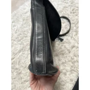Vintage 90’s Coach Black Flap Leather‎ Bag Made In USA Y2K thumbnail 16