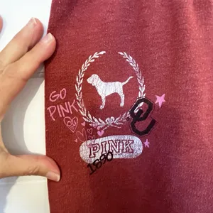 Victoria's Secret Pink Vintage Oklahoma Sweatpants Crimson & Cream Meet Pink Jones Mitchell Tag thumbnail 8