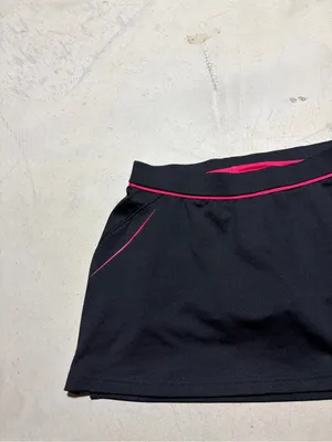 adidas Black athletic tennis Skort with Pink Accents small thumbnail 2