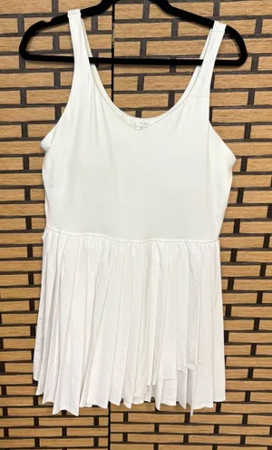 Offline By Aerie You Serve White‎ Pleated Dress With Built In Shorts Size XL thumbnail 1