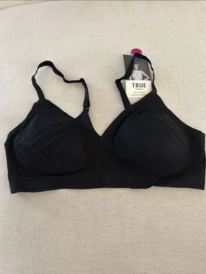 True & Co Lace Triangle Bralette, Black, Size XL, NWT thumbnail 4
