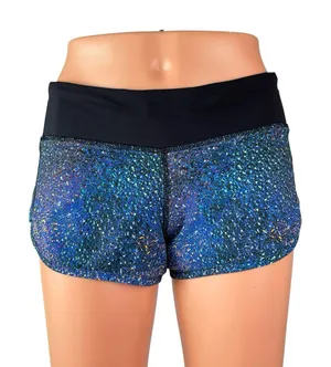Lululemon Speed Strive Multi Black Yoga Gym Athletic Activewear Running Shorts 2 thumbnail 1