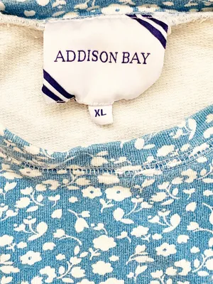 Addison Bay Lombard Crewneck Sweatshirt Courtside Blue Floral - XL thumbnail 3