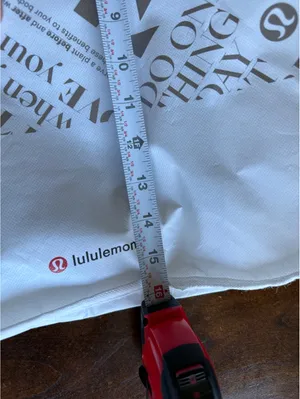 Lululemon White Printed Tote Bag with Text Design thumbnail 7