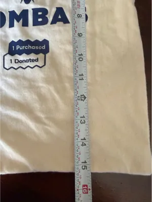 Bombas Drawstring Cotton Bag - Cream with Navy Logo thumbnail 4