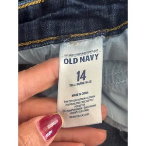Old Navy The Dreamer Jeans 14 Tall Dark Wash Bootcut Denim Stretch thumbnail 6