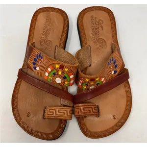 Amay Pe Women's Handmade Mexican Huarache‎ Colorful Embroidery Sandals Size 3 thumbnail 2