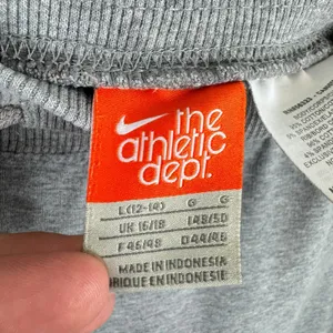Nike Y2K Cotton Gray Straight Leg‎ Drawstring Lightweight Sweatpants Womens Sz L thumbnail 5
