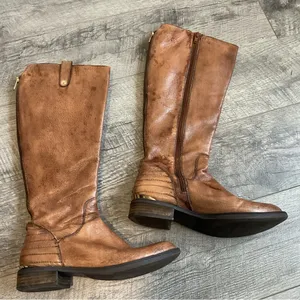 Steve Madden Arries Cognac Leather Riding Boot Size 7.5 thumbnail 1