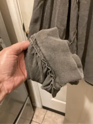 We The Free Washed Gray Distressed Cropped Long Sleeve Top thumbnail 4