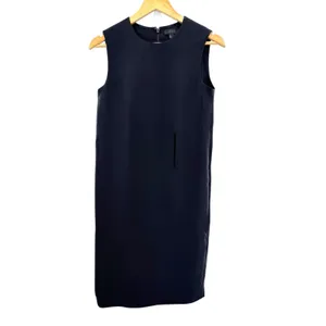 COS Black Wool Silk Blend‎ Sleeveless Shift Dress Round Neck Minimalist Size 2 thumbnail 6