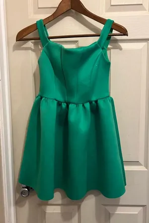 ASOS Design Green Mini off the shoulder dress - size 6 thumbnail 1