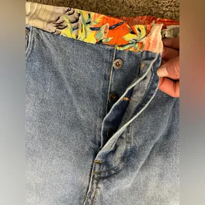 Agolde Rio Palm Tree Print Cuff Jeans Size 29 Y2K thumbnail 4