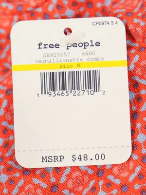 NWT Free People Lucky Brami in Red Size Medium thumbnail 6