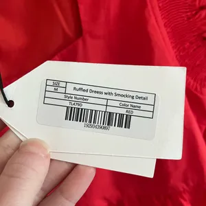 NWT English Factory Women’s Ruffled Dress with Smocked Detailing in Red thumbnail 5