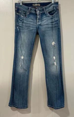 BKE Denim Women’s 29x31 Distressed Bootcut Jeans thumbnail 1