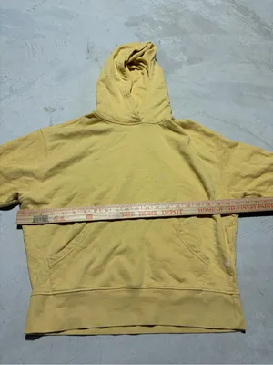 Weworewhat Yellow Hooded Sweatshirt cotton XS thumbnail 5