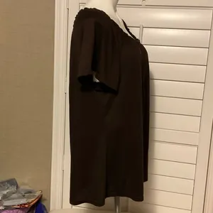 Chic Brown Blouse for Women Size 3X thumbnail 3