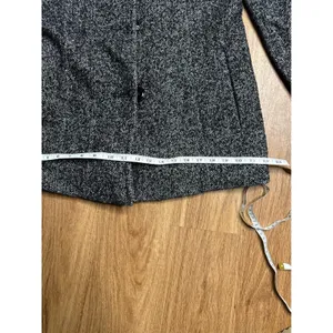 London Fog Womens Black White Herringbone‎ Button Front Pea Coat Jacket Size M thumbnail 9