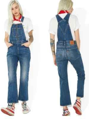 Levi’s Orange Tab Front Zip Overalls 28 thumbnail 2
