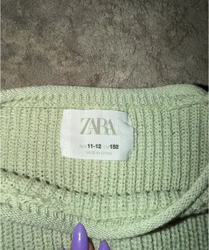 ZARA Girls light green sweater thumbnail 3